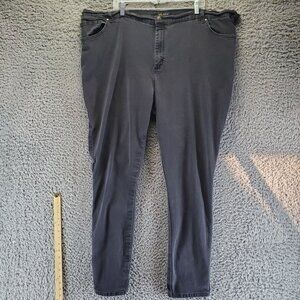 Lee Jeans Womens 30W Long Black Relaxed Fit Straight Leg Stretch Denim